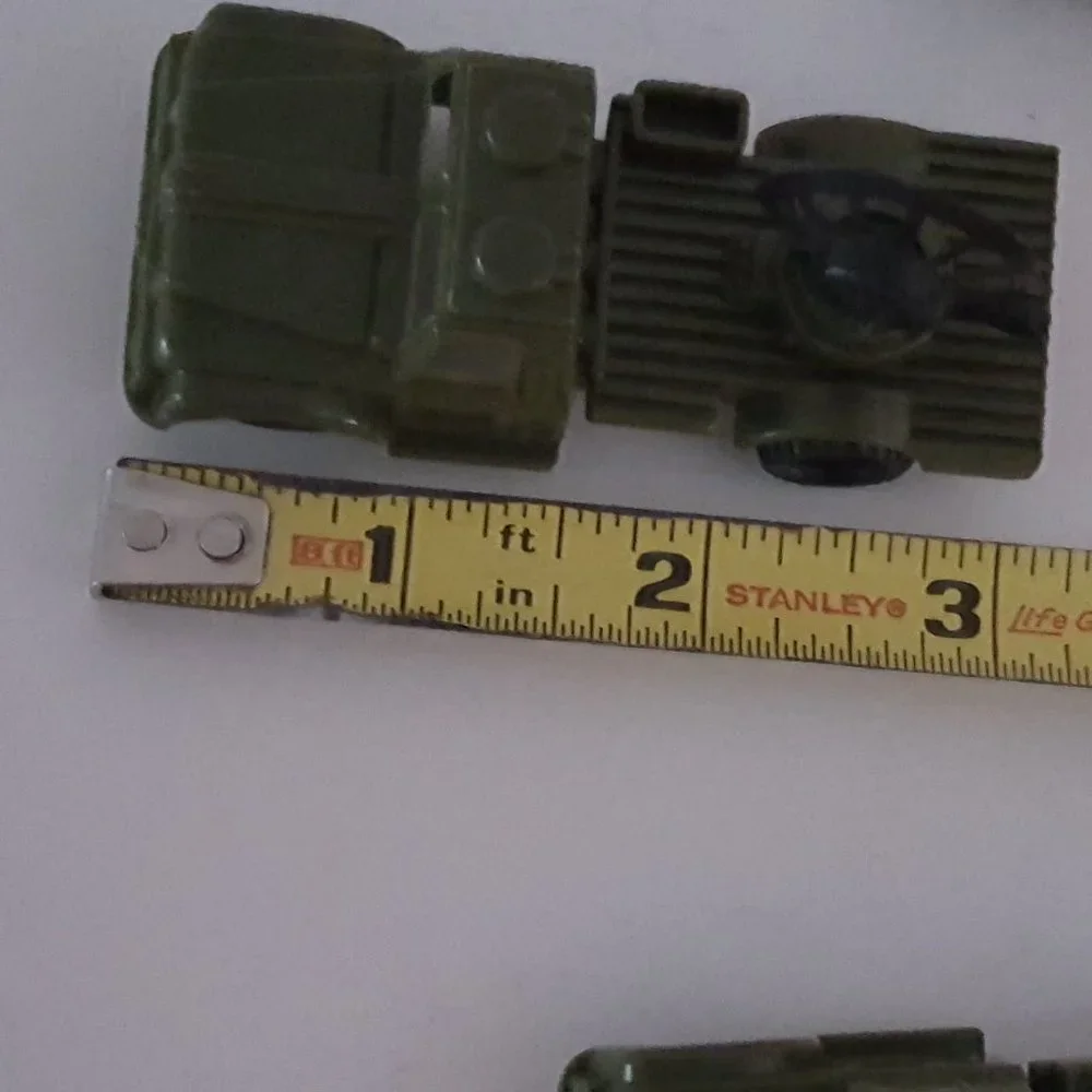 Vintage Green Plastic Army Military Vehicles Small